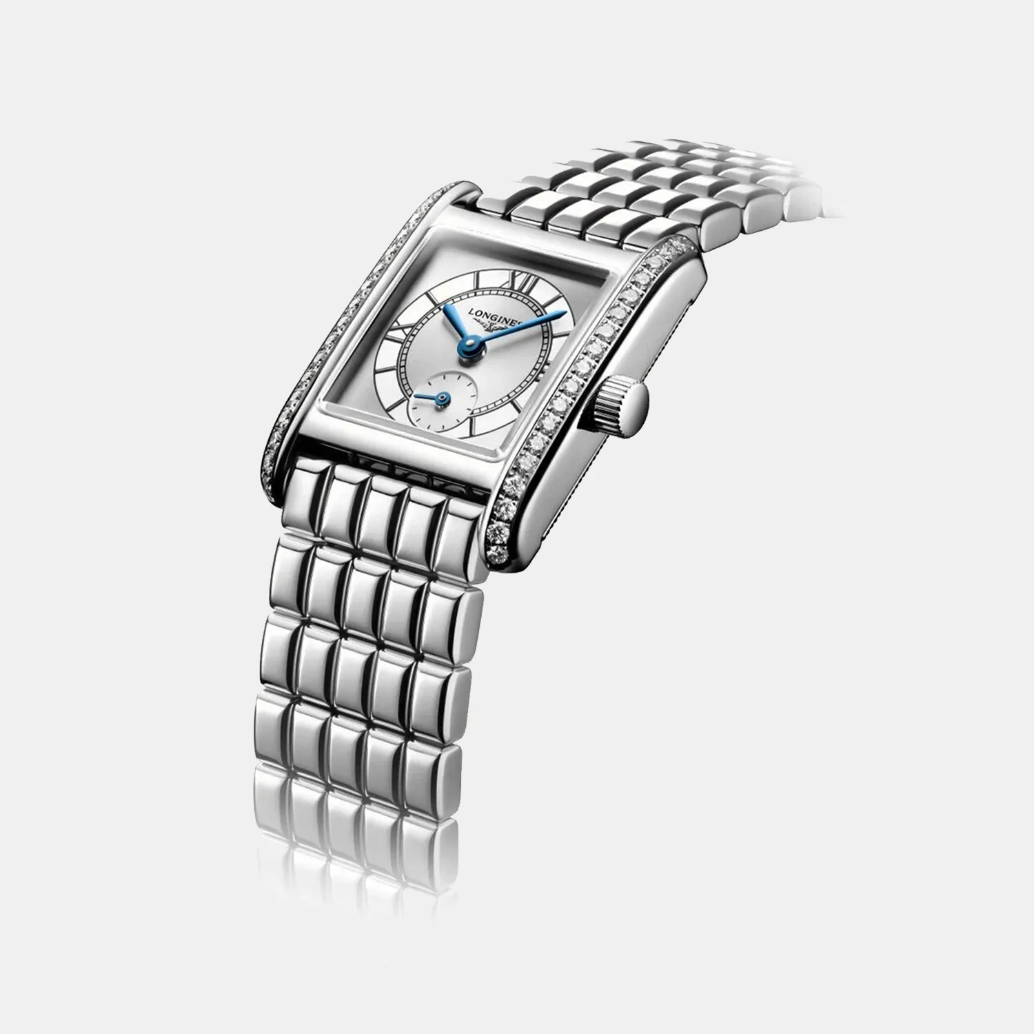 Mini Dolcevita Women Quartz Sunray Silver Dial Analog Stainless Steel Watch L52000756