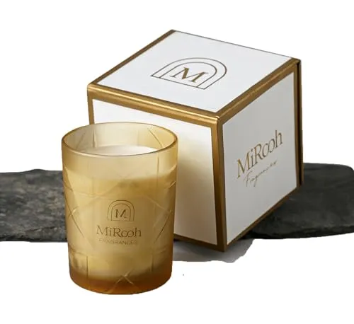 MiRooh Gold Tangy Mocha Kaudi Orange Scented Glass Votive Candle