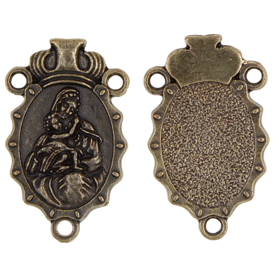 Mother and Child Crest 1" Center - brass-tone - Pack of 25