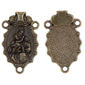 Mother and Child Crest 1" Center - brass-tone - Pack of 25