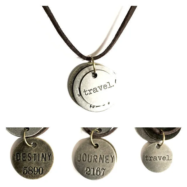 Necklace/stamped jewelry/inspiring words