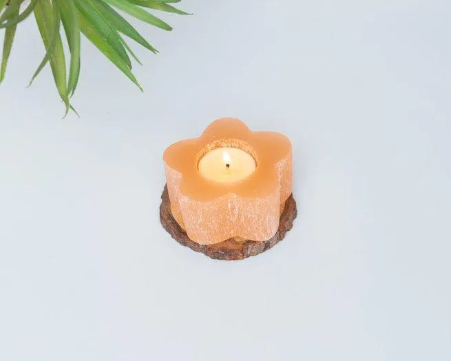 Orange Selenite Flower Candle Holder Hamper