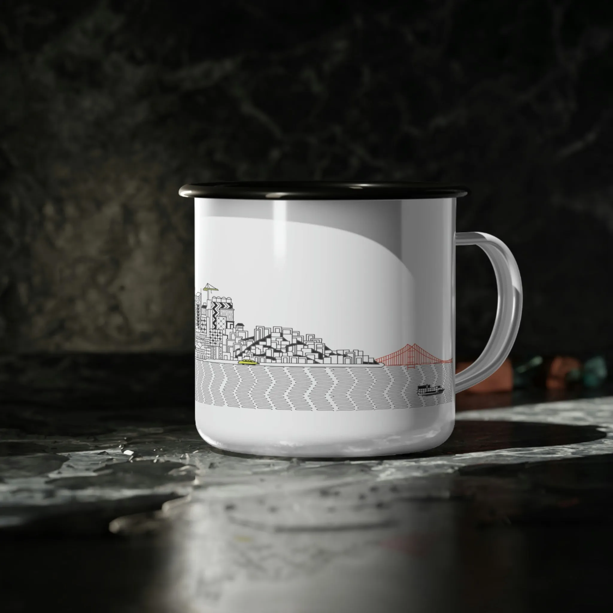 Pacific Ocean Enamel Camp Cup