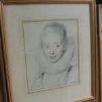 Peter Paul Rubens Lithograph of Rubens's Daughter Clara Serena