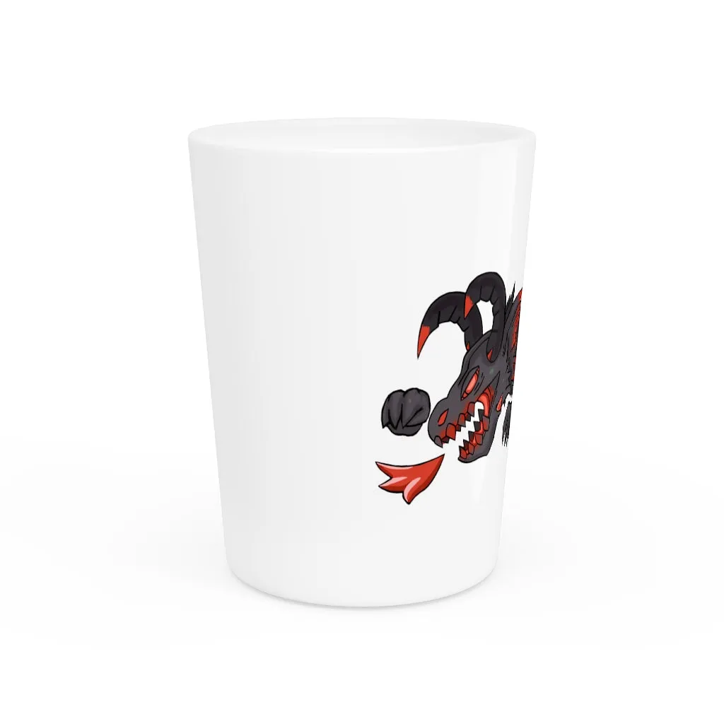 Red Black Dragon Gun Shot Glass