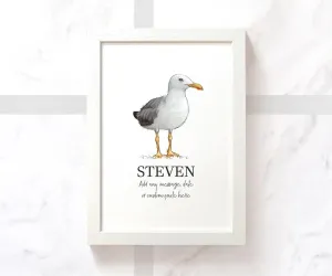 Seagull Personalised Pet Name Print