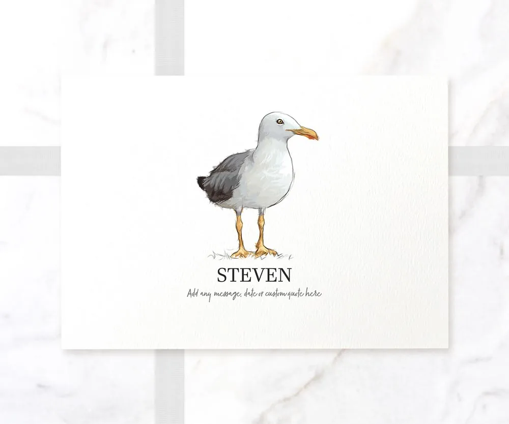 Seagull Personalised Pet Name Print