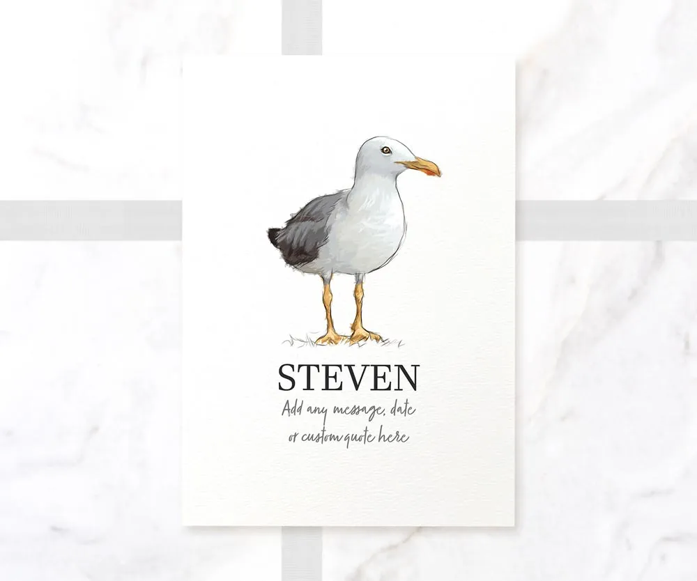 Seagull Personalised Pet Name Print