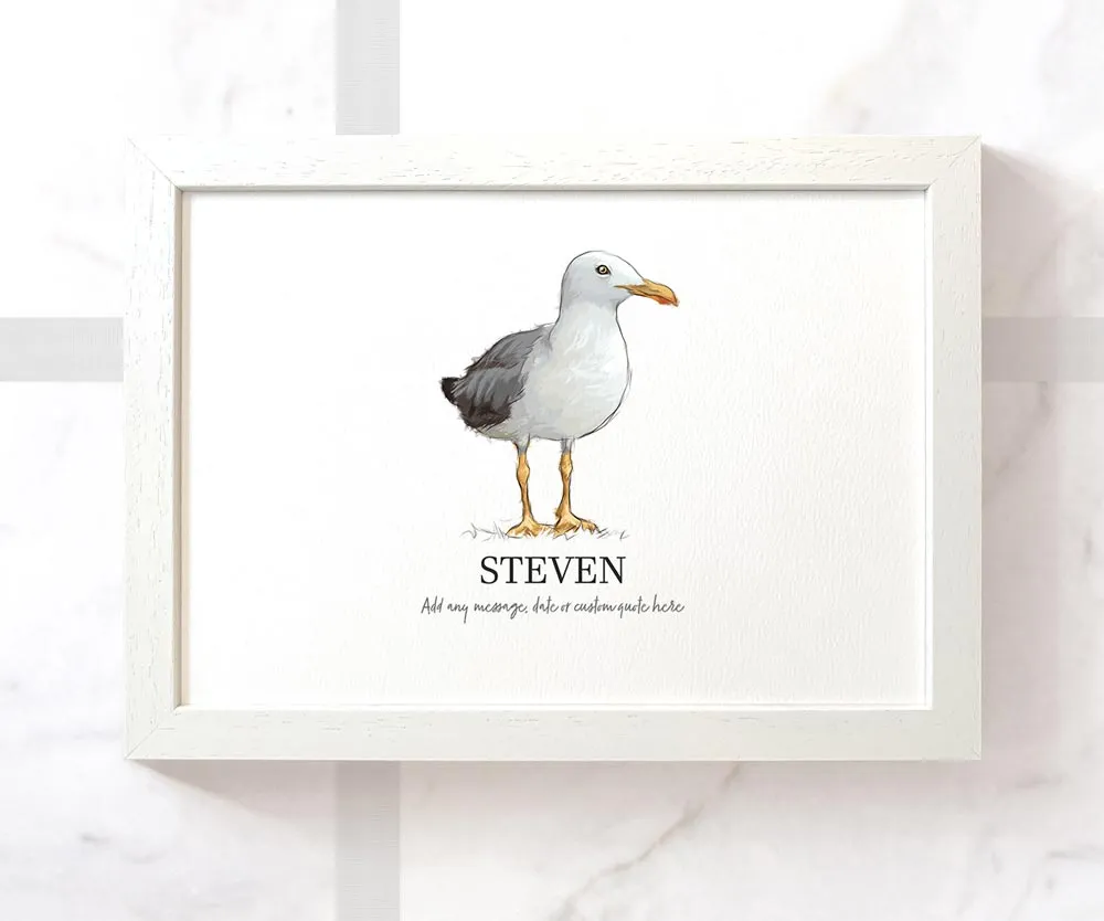 Seagull Personalised Pet Name Print