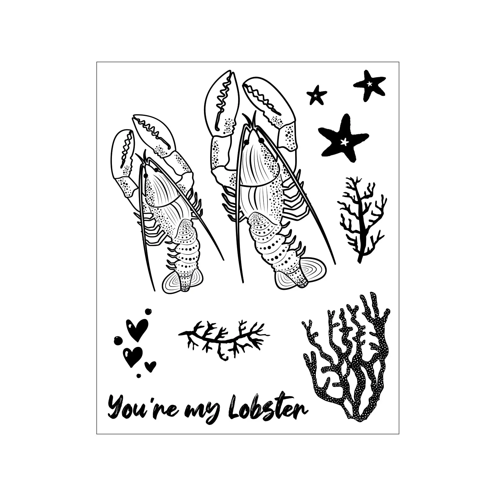 Sizzix Framelits Die & Stamp Set - You're My Lobster