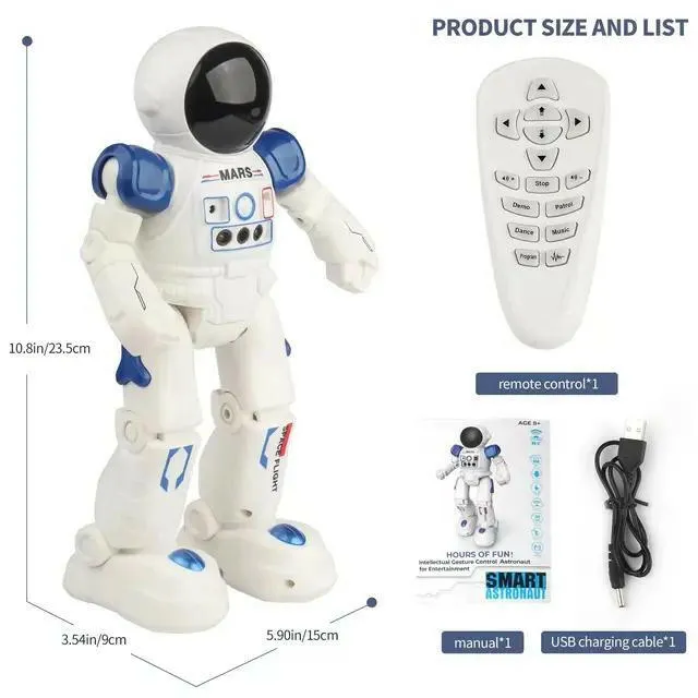 Smart Astronaut Space Robot With Remote Control And Gesture Sensing USB Charger