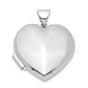 Sterling Silver Plain 18MM Heart Locket