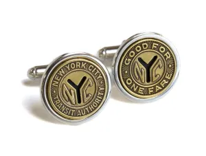 Sterling Silver Token Cufflinks