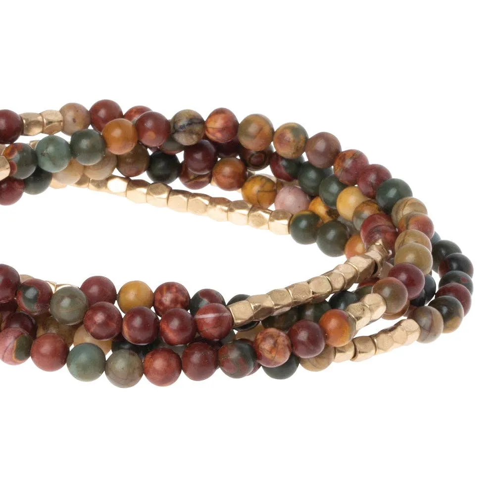 Stone Wrap - Majestic Jasper / Gold - Stone of Serenity