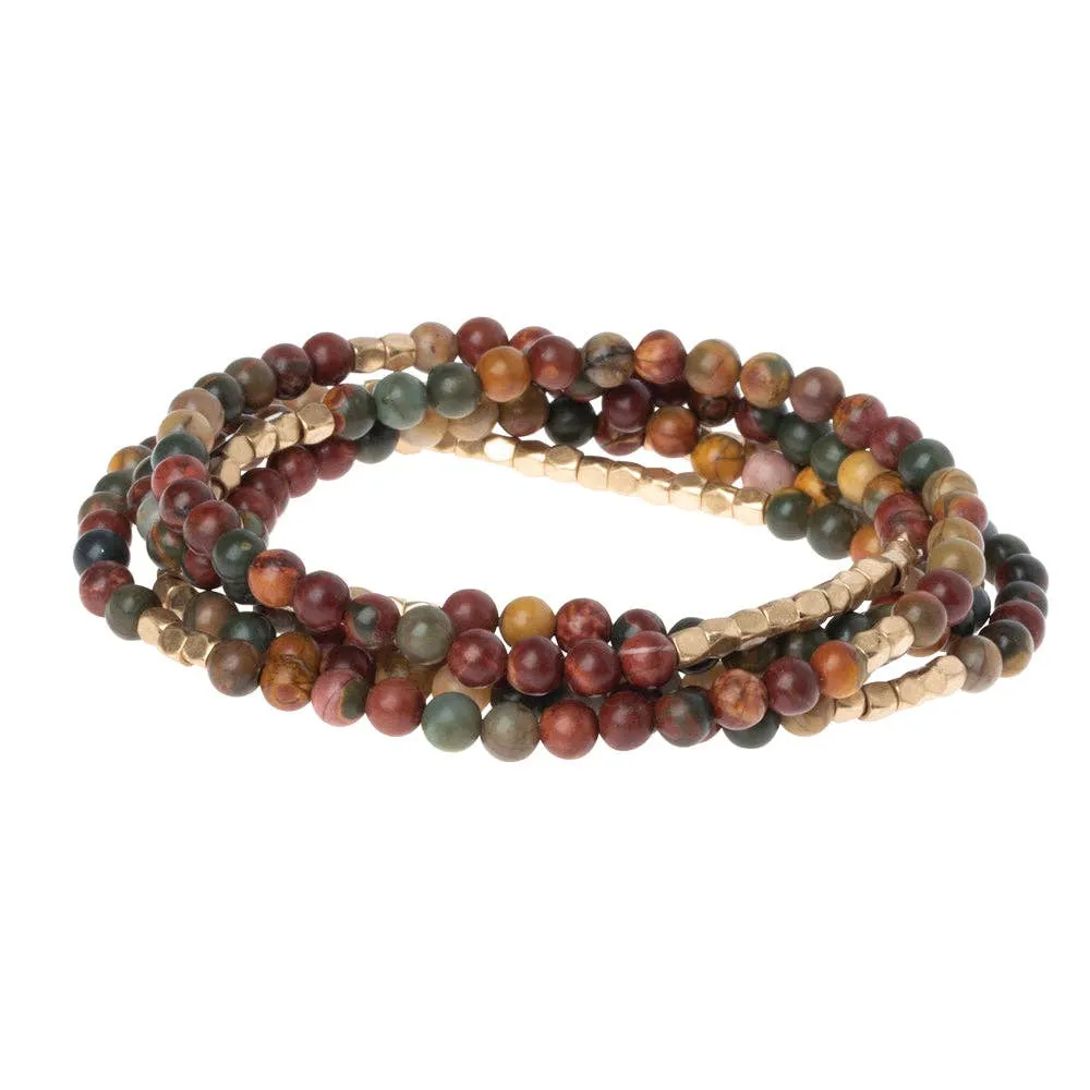 Stone Wrap - Majestic Jasper / Gold - Stone of Serenity