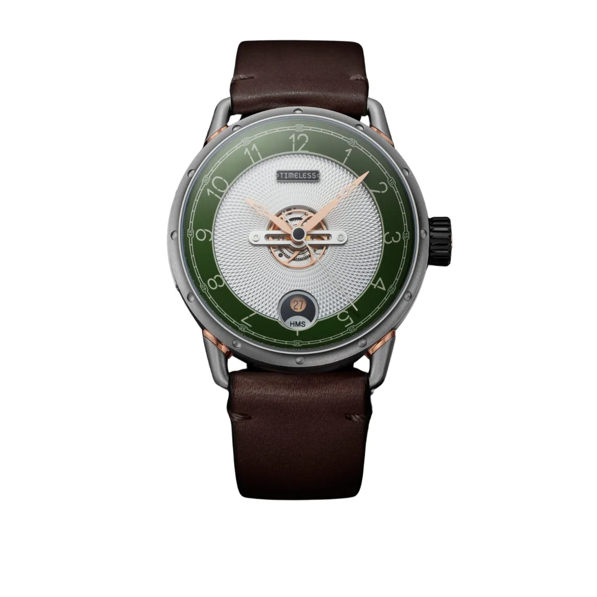 TIMELESS HMS 003 GREEN WHITE DIAL