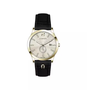 Treviso 2 Men 42mm Leather Black Strap Watch