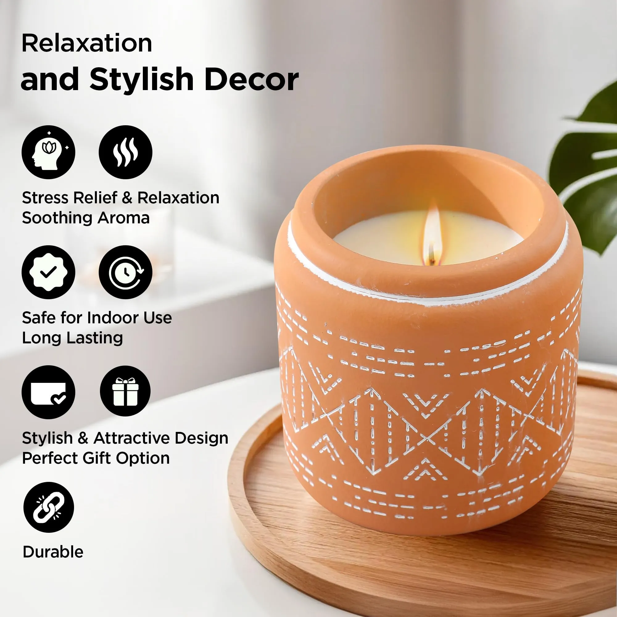 UMAI Scented Candles (25Hrs Burn Time) Teak Wood Scented Candles for Gift | Scented Candles for Home Decor | Scented Candles for Bedroom Bathroom | Home Decor Items | Aroma Candle