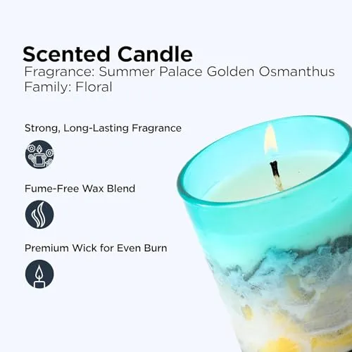 Urbane Home Scented Candles | Fragrance Candles | Candles for Wedding | Candles for Bedroom | Birthday Candles | Valentines Day Gifts Candles | DY-230706D | Green & Yellow