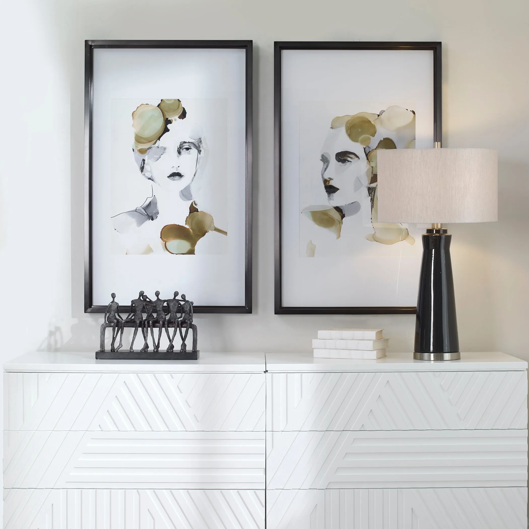 Uttermost Organic Portrait Framed Prints, S/2