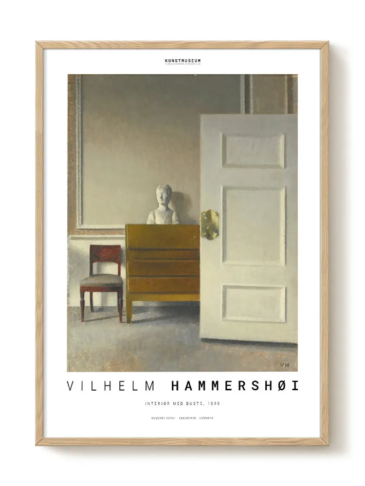 Vilhelm Hammershøi - Interiør med Buste