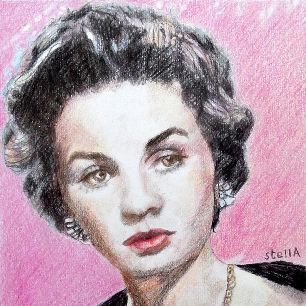 Vivien Leigh actor portrait drawing by Stella Tooth