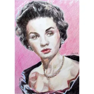 Vivien Leigh actor portrait drawing by Stella Tooth