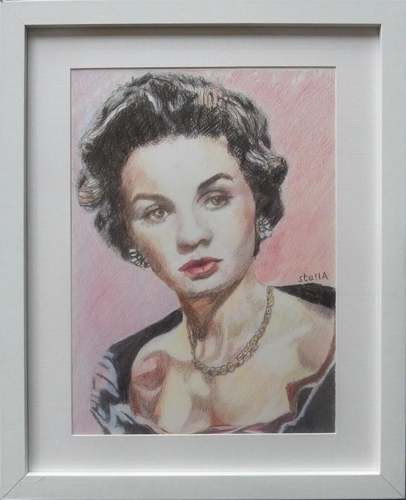 Vivien Leigh actor portrait drawing by Stella Tooth