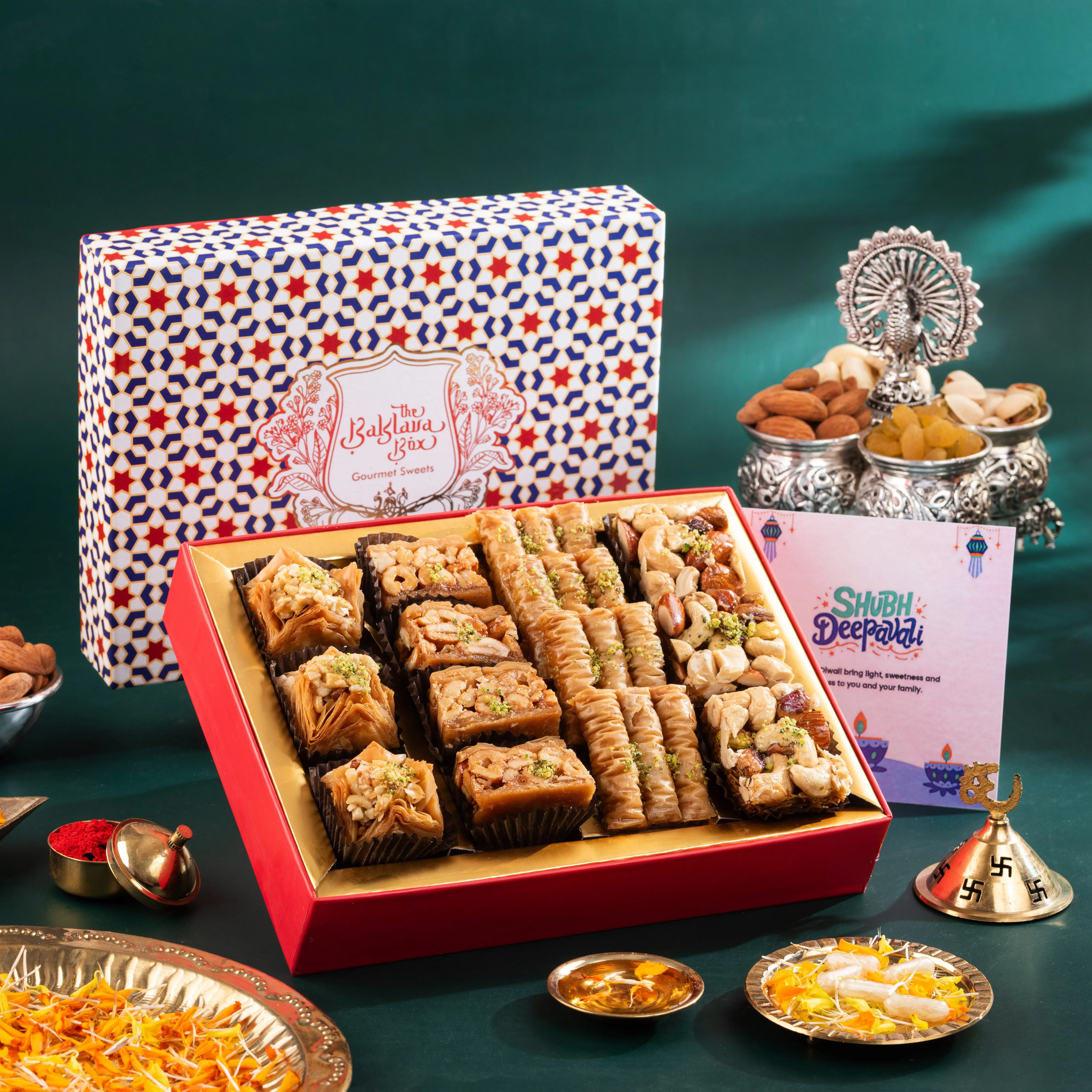 White Imperial Baklava Diwali Gift Box