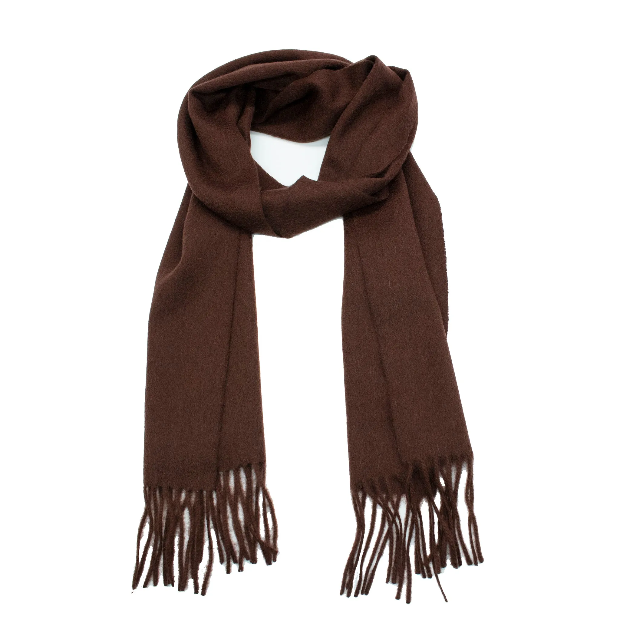 WOVEN SCARF WITH FRINGES