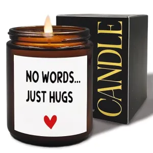 XUISWELL No Words Just Hugs Sympathy Candle, Sympathy Gift, Sympathy Gifts for Loss of Loved One, Bereavement Gifts, Condolences Gift for Loss, Get Well Gifts for Women