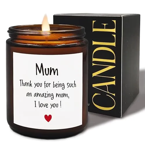 XUISWELL Thank You Mom Candle, Mom Candles from Daughter, Mom Mother Gifts from Daughters, Mothers Day Candle Gifts for Mom Mothers Day, Candles for Mom